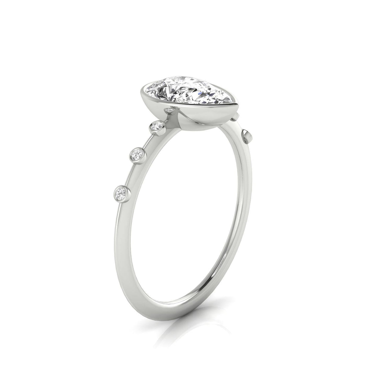 Made to order: The Brandi princess engagement ring setting in 18K White Gold | RockHer