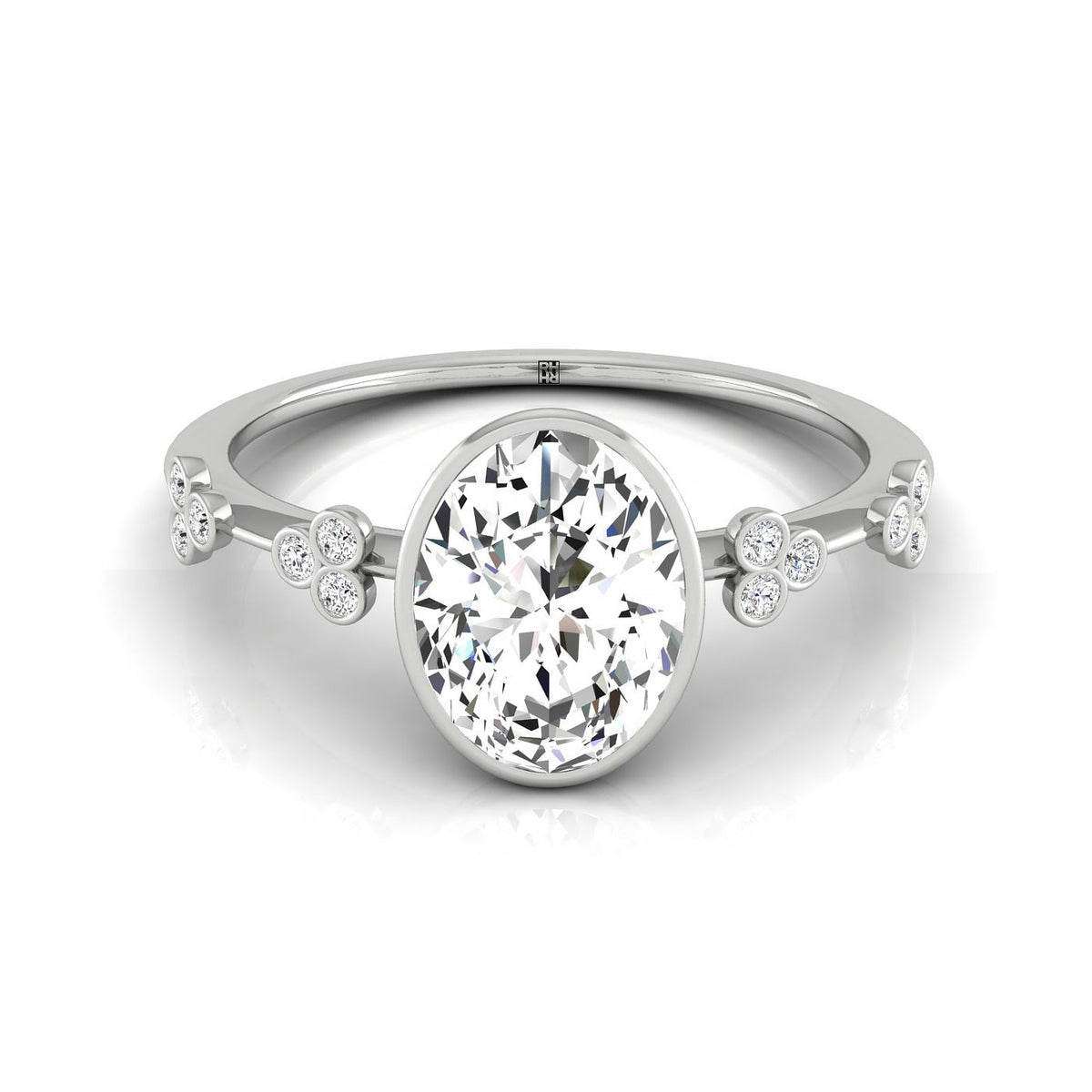 The Miley select solitaire engagement ring setting, shown in Platinum | RockHer