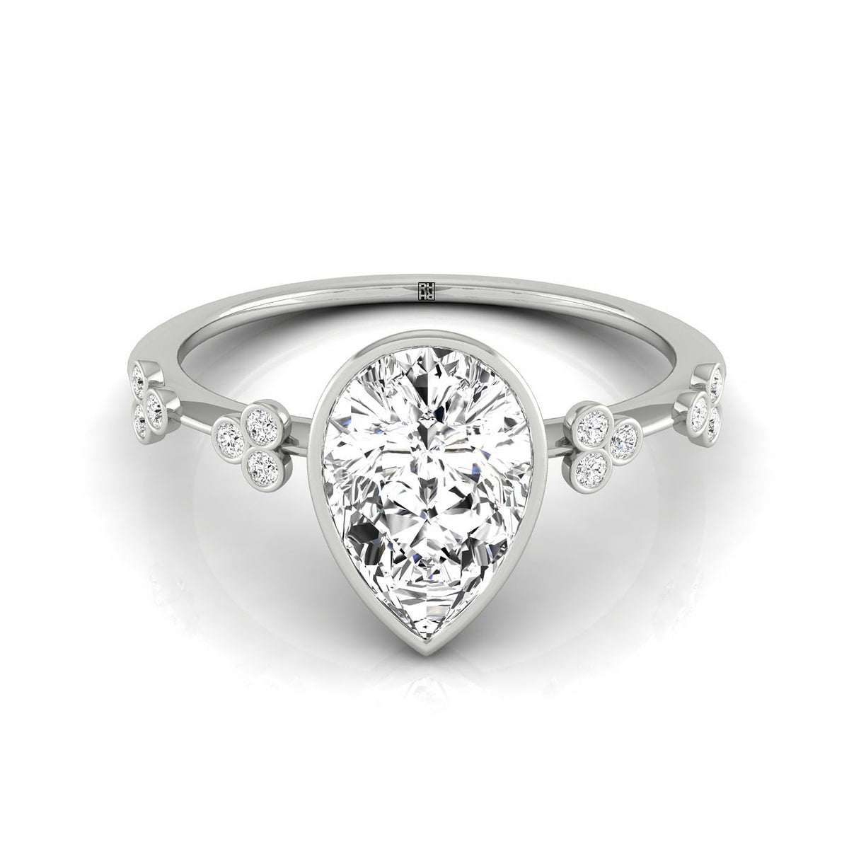 The Miley select solitaire engagement ring setting, shown in 18K White Gold | RockHer