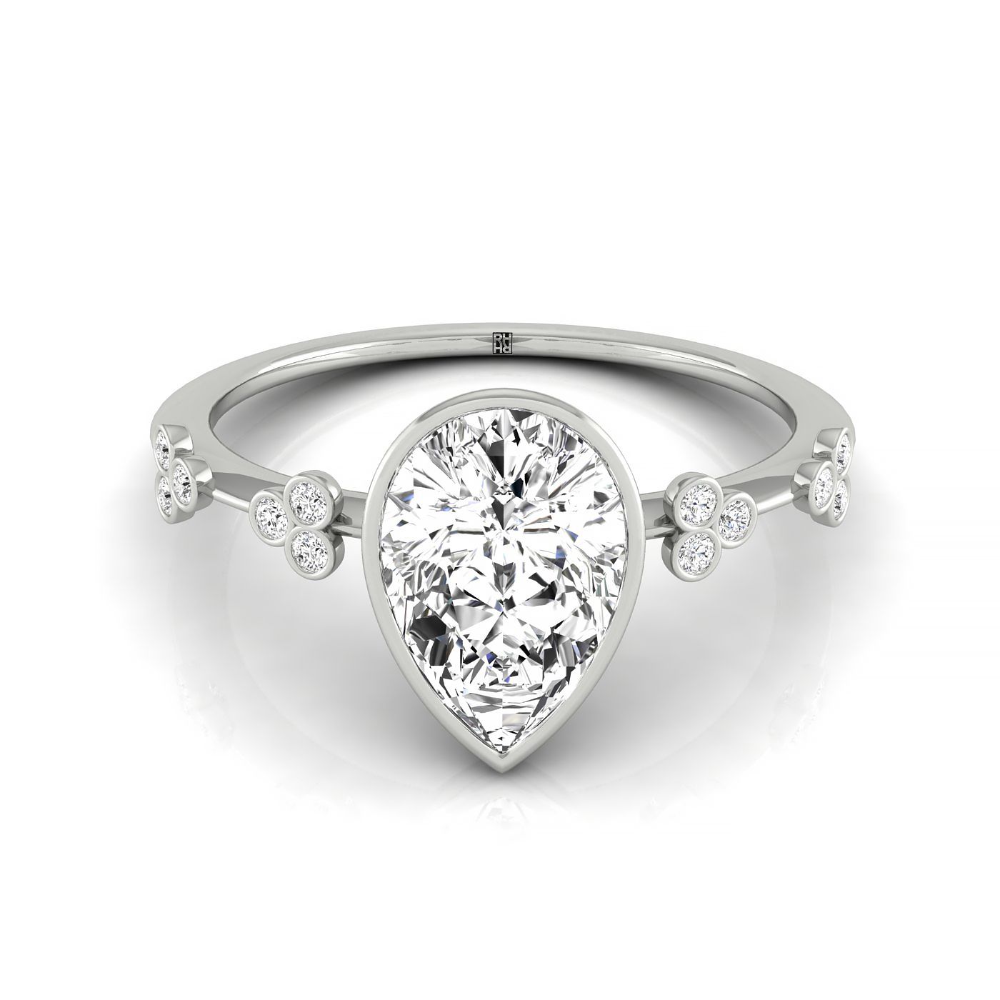The Miley select solitaire engagement ring setting, shown in Platinum | RockHer