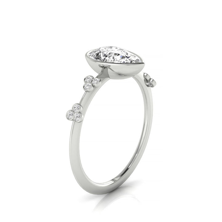 The Miley Select Solitaire Engagement Ring with Lab Diamond in 18K White Gold - view 2