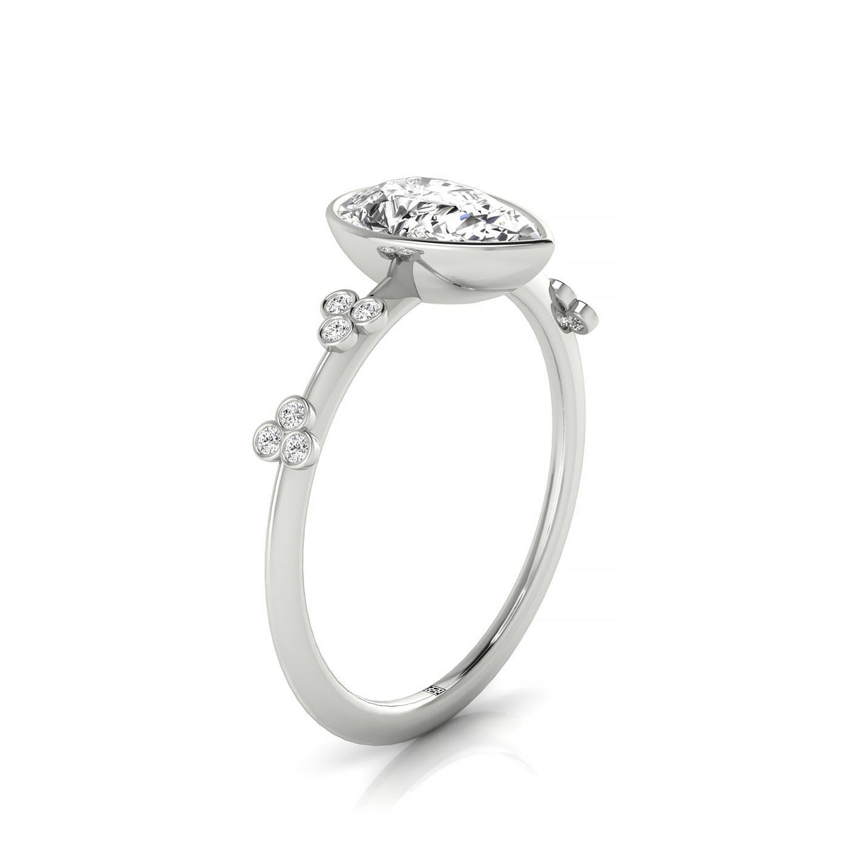 Made to order: The Miley princess engagement ring setting in Platinum | RockHer