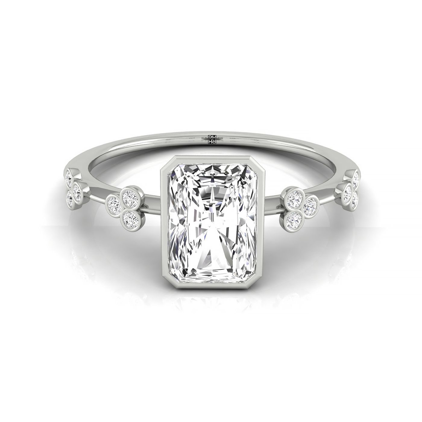 The Miley Select Solitaire Engagement Ring with Lab Diamond in 18K White Gold - view 1