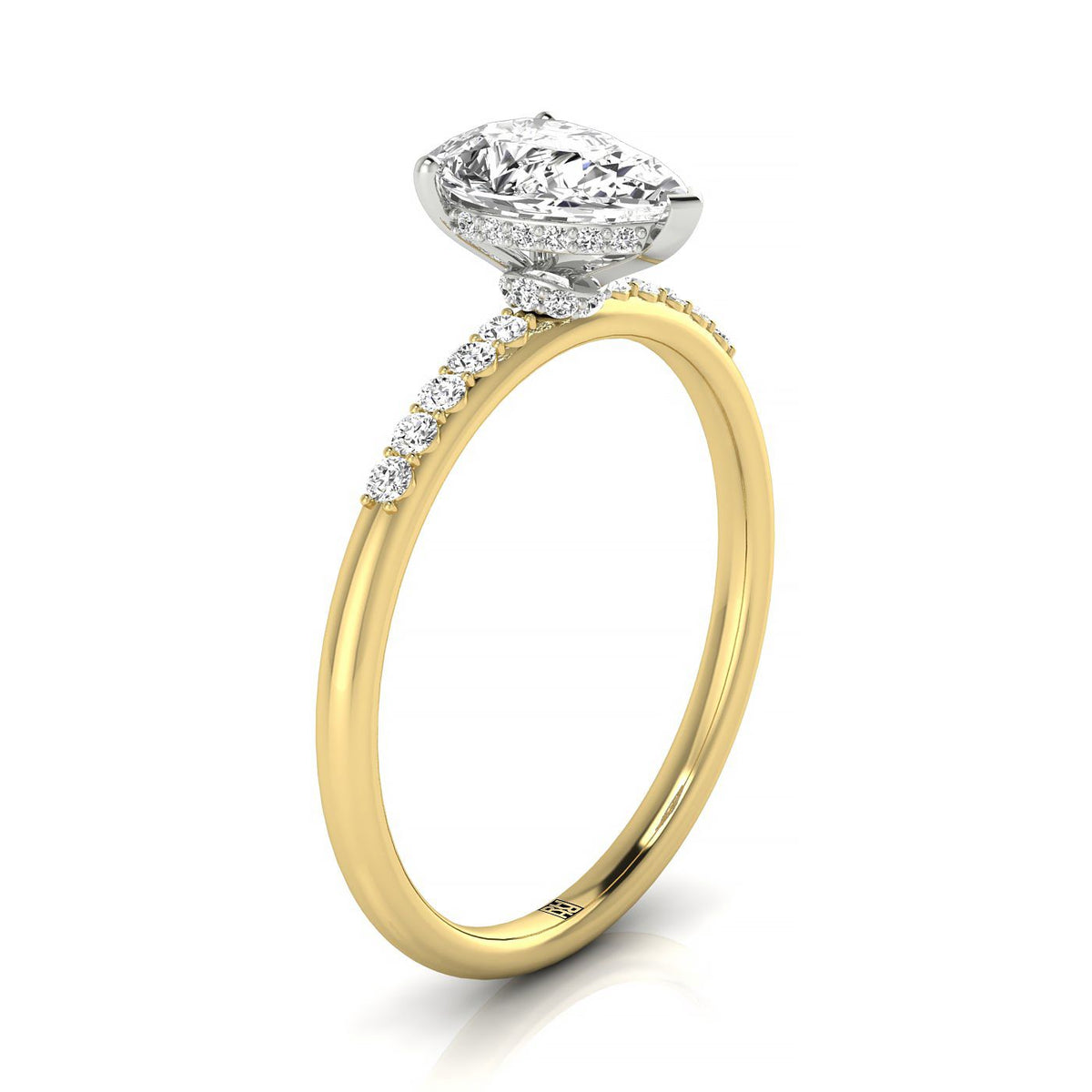 Made to order: The Abbey princess engagement ring setting in 18K Yellow Gold | RockHer