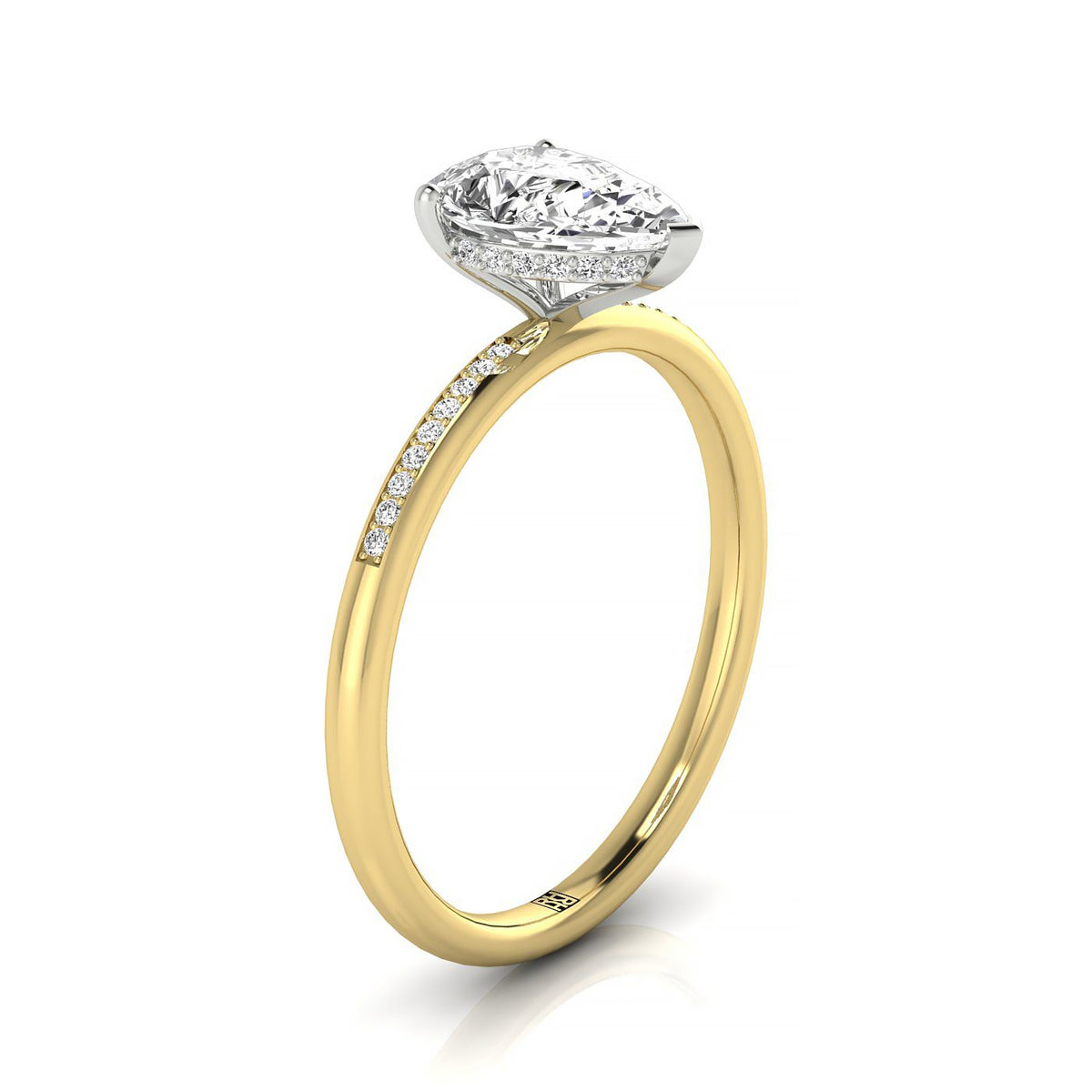Made to order: The Brenda princess engagement ring setting in 18K Yellow Gold | RockHer