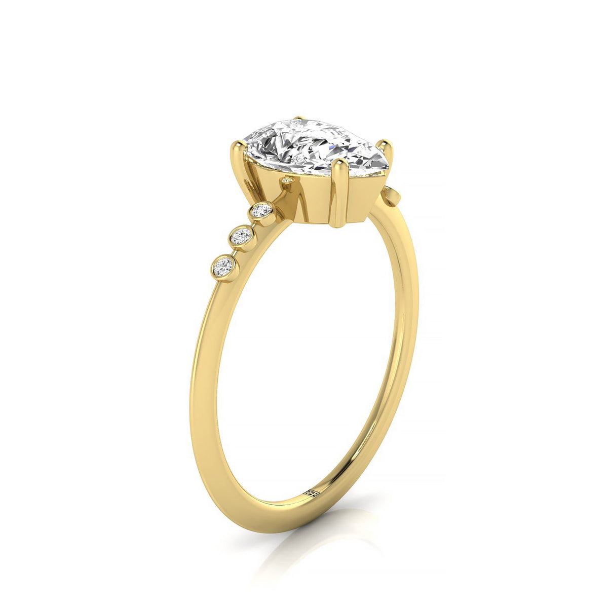 Made to order: The Peggy princess engagement ring setting in 18K Yellow Gold | RockHer