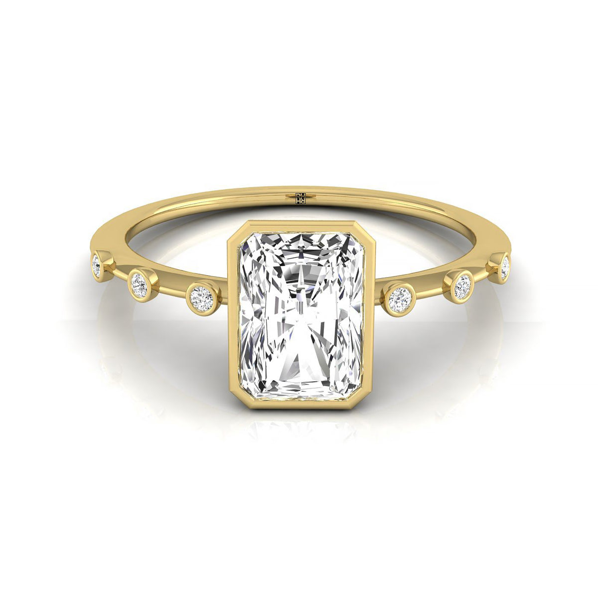 The Brandi select solitaire cut engagement ring setting, shown in 18K Yellow Gold | RockHer