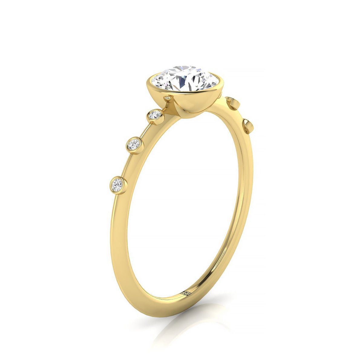 Made to order: The Brandi round engagement ring setting in 18K Yellow Gold | RockHer