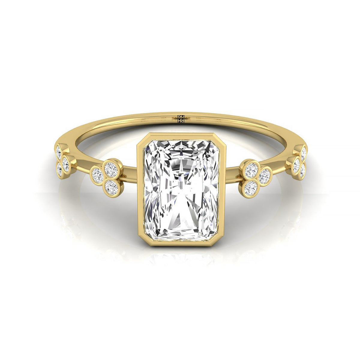 The Miley select solitaire cut engagement ring setting, shown in 18K Yellow Gold | RockHer