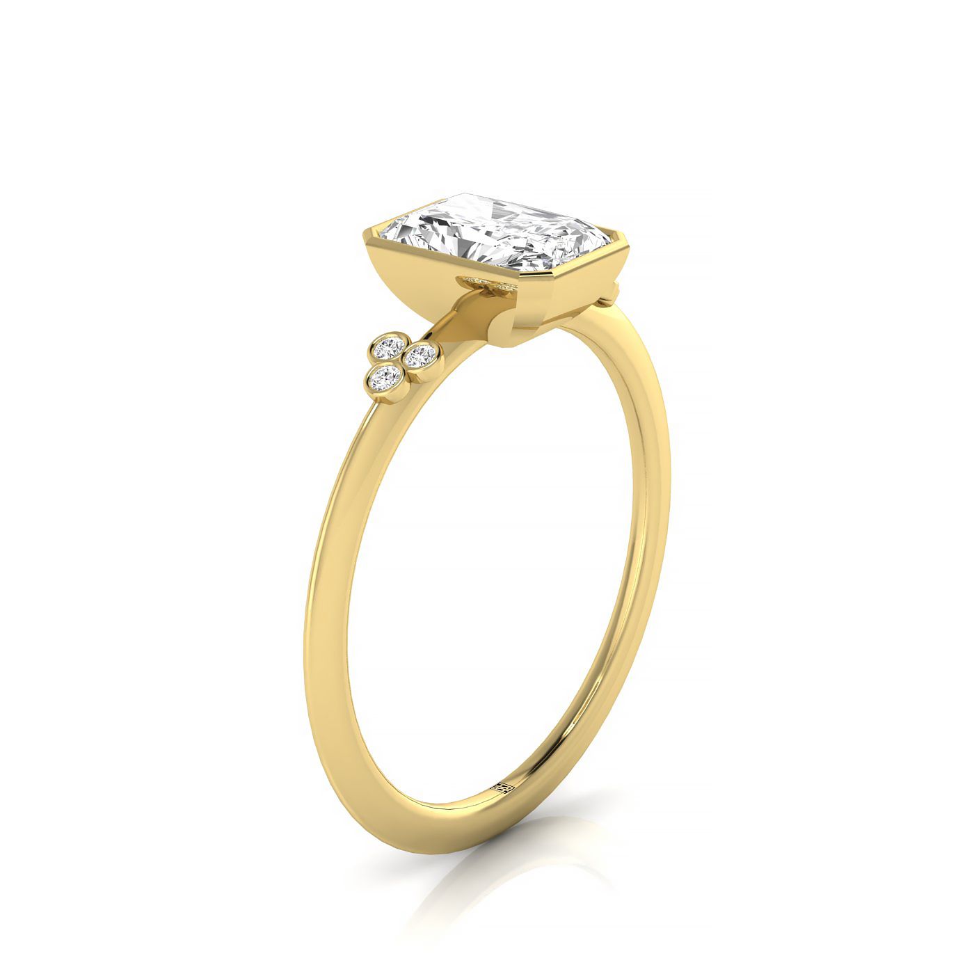 Made to order: The Selena radiant engagement ring setting in 18K Yellow Gold | RockHer