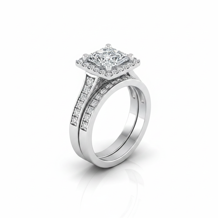 The Genesis Matching Wedding Band, Princess in Platinum | RockHer