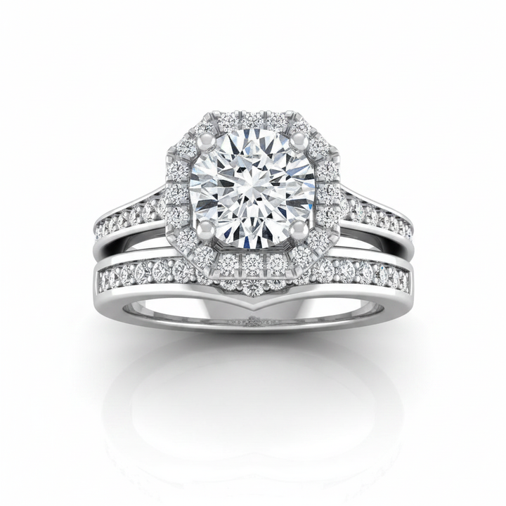 The Genesis Matching Wedding Band, Round in Platinum | RockHer