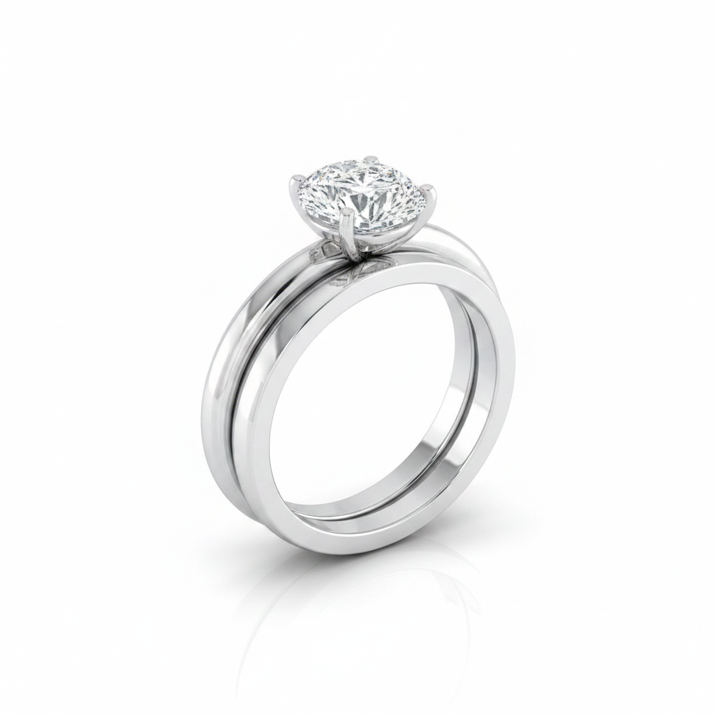 The Gilda Matching Wedding Band, Pear in 18K White Gold