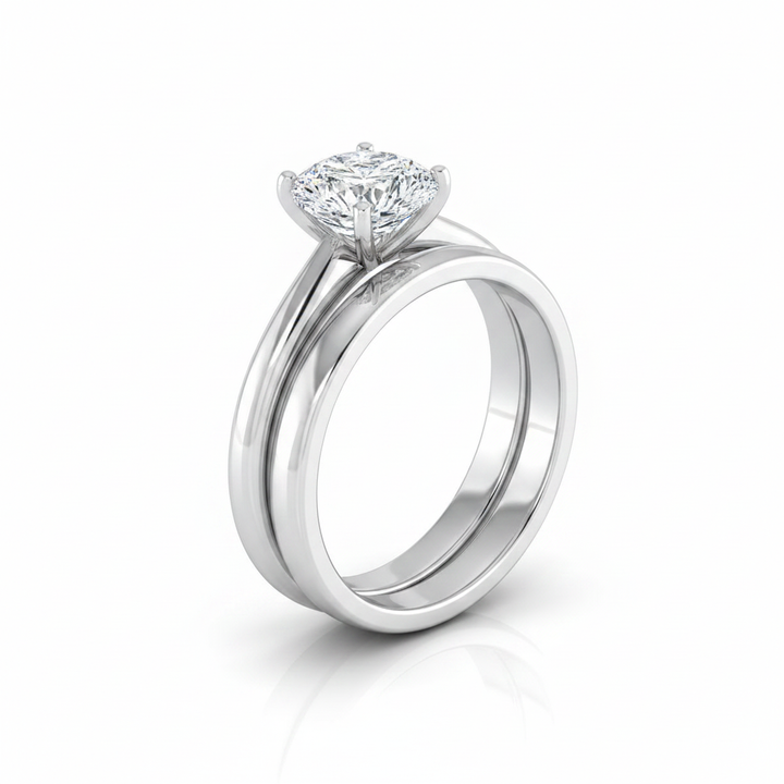 The Gilda Matching Wedding Band, Pear in Platinum | RockHer