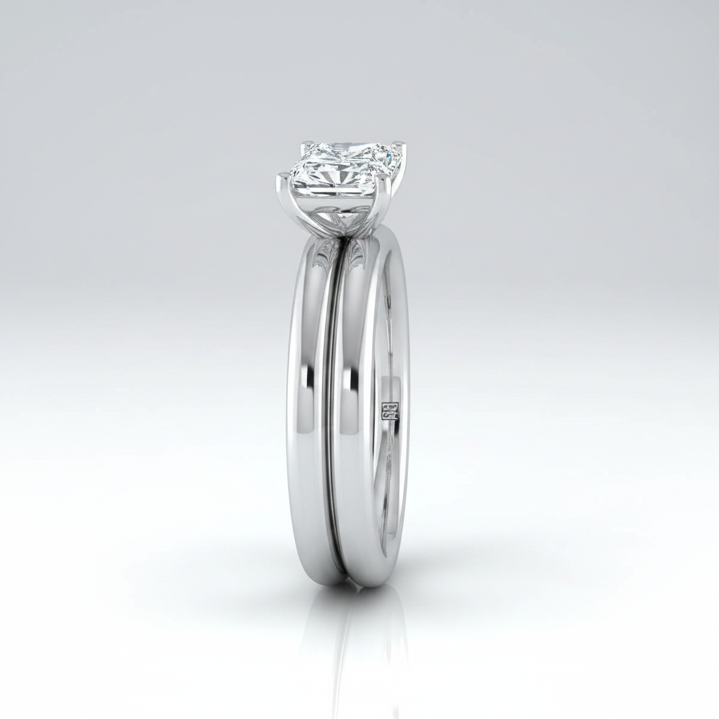 The Gilda Matching Wedding Band, Radiant in Platinum