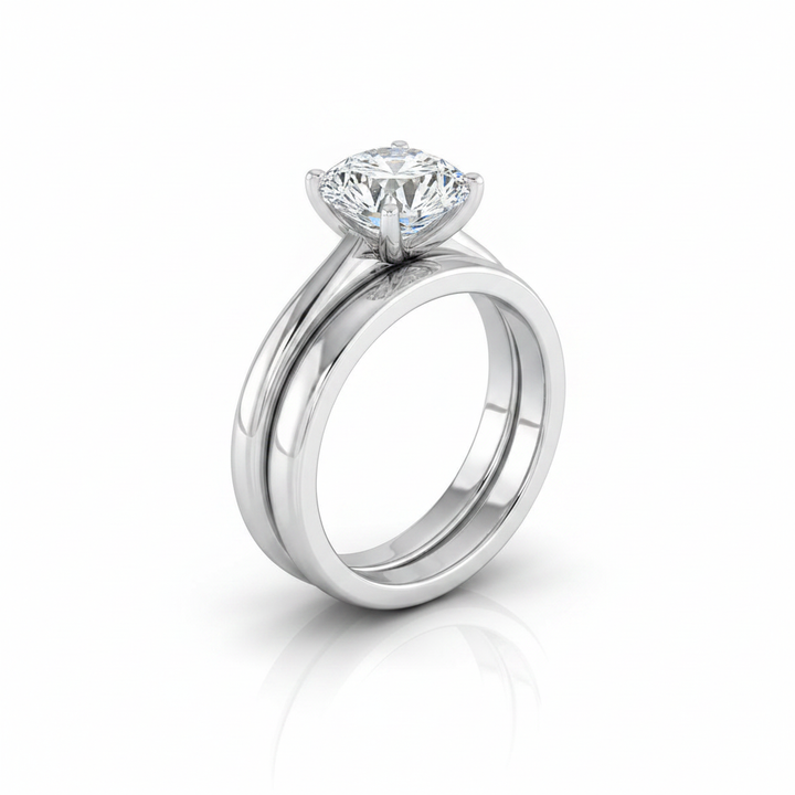 The Gilda Matching Wedding Band, Round in Platinum | RockHer