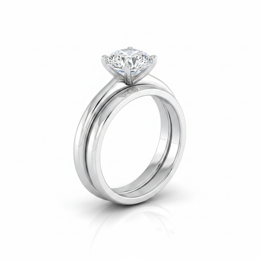 The Giovanna Matching Wedding Band, Round in Platinum