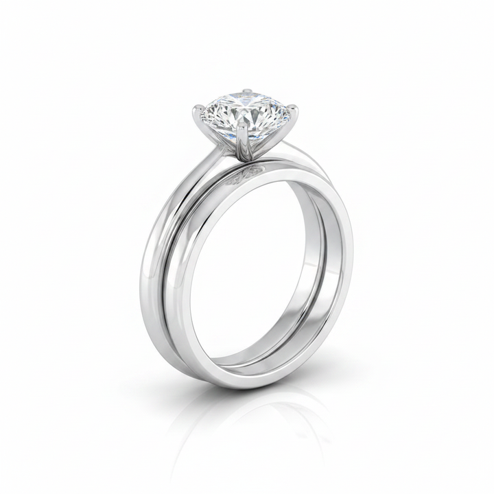 The Giovanna Matching Wedding Band, Round in Platinum | RockHer