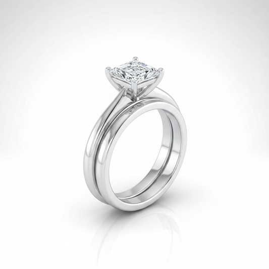 The Gladys Matching Wedding Band, Radiant in Platinum