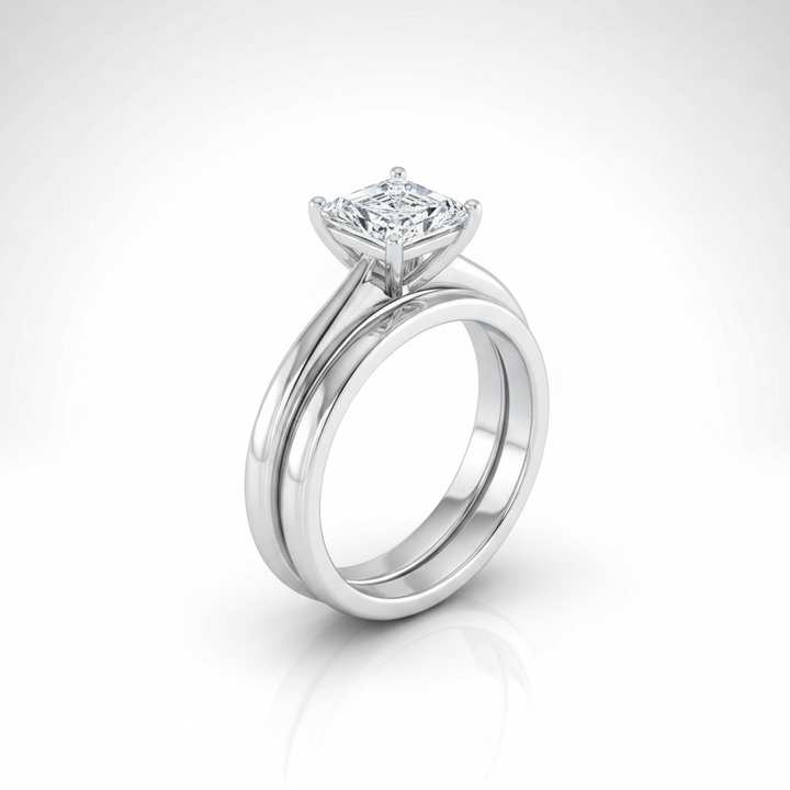 The Gladys Matching Wedding Band, Radiant in Platinum | RockHer
