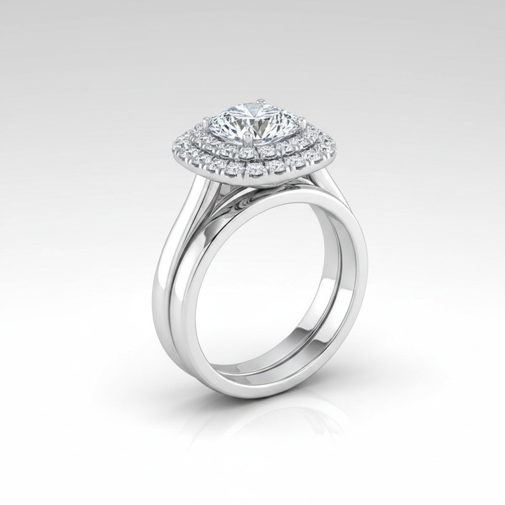 The Goldy Matching Wedding Band, Round in 18K White Gold | RockHer