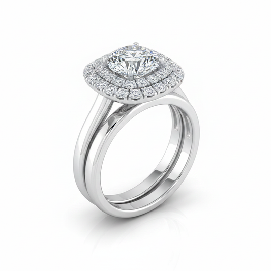 The Goldy Matching Wedding Band, Round in Platinum
