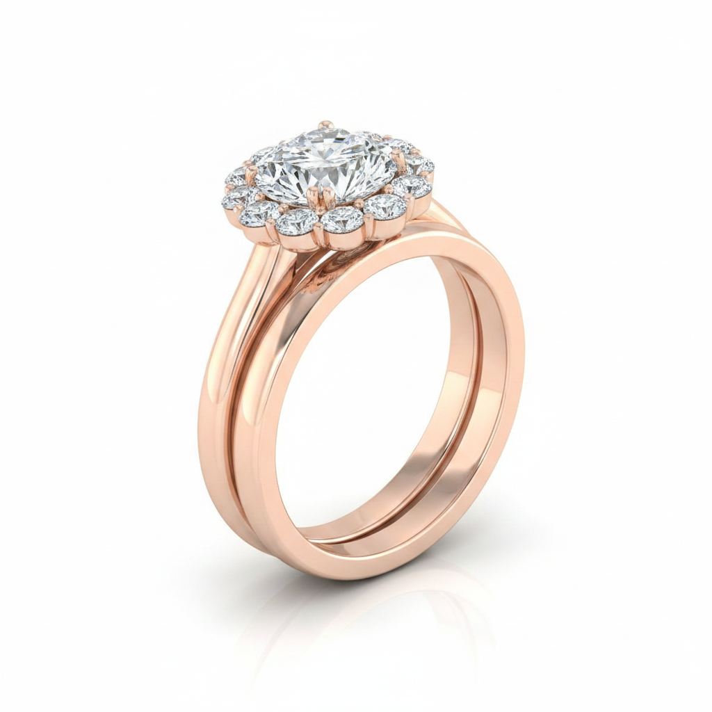 The Guthrie Matching Wedding Band, Round in 14K Rose Gold