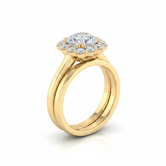 The Guthrie Matching Wedding Band, Cushion in 18K Yellow Gold