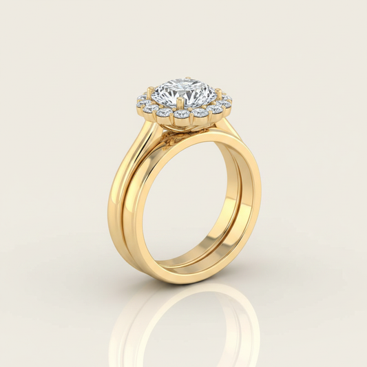 The Guthrie Matching Wedding Band, Round in 18K Yellow Gold