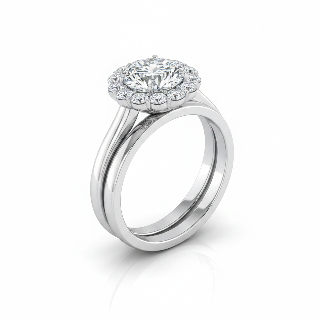 The Guthrie Matching Wedding Band, Round in Platinum