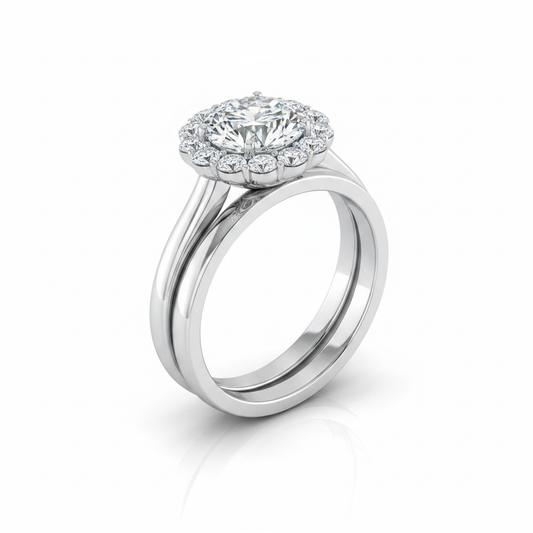 The Guthrie Matching Wedding Band, Round in Platinum