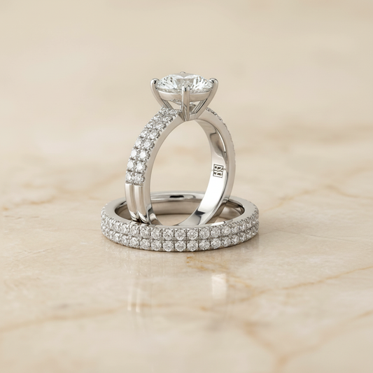 The Gwen Matching Wedding Band, Round in Platinum