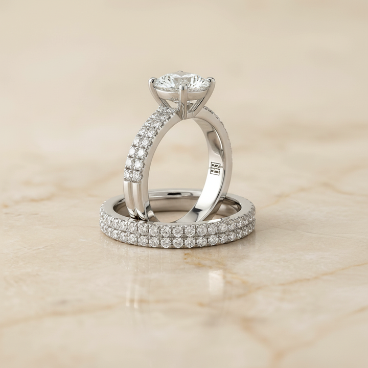 The Gwen Matching Wedding Band, Round in Platinum | RockHer
