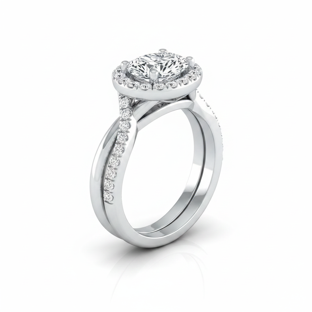 The Harmony Matching Wedding Band, Pear in 18K White Gold