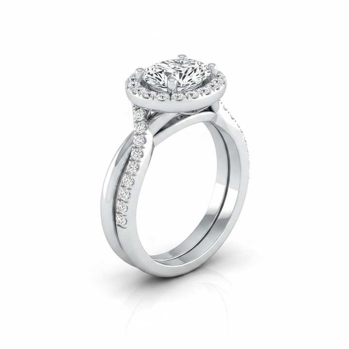 The Harmony Matching Wedding Band, Pear in 18K White Gold | RockHer