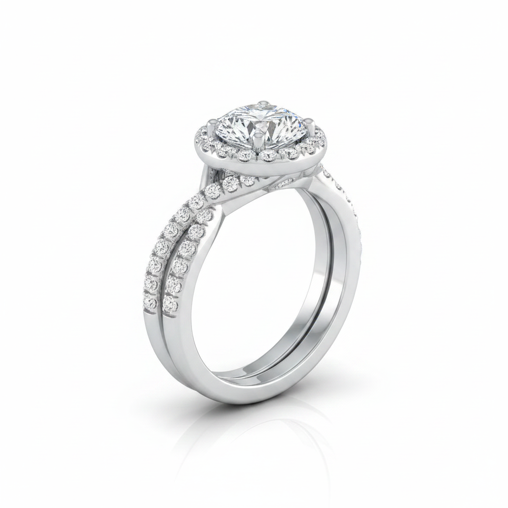 The Harmony Matching Wedding Band, Round in 18K White Gold