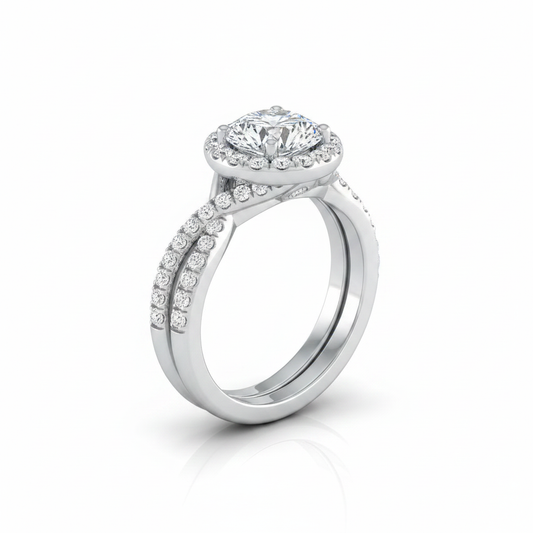 The Harmony Matching Wedding Band, Round in 18K White Gold