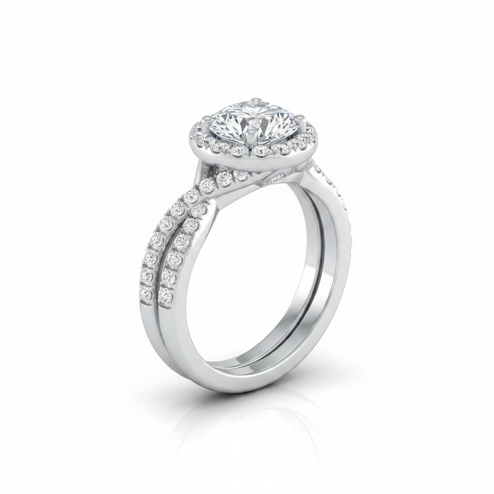 The Harmony Matching Wedding Band, Round in 18K White Gold | RockHer