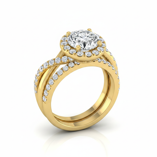 The Harmony Matching Wedding Band, Round in 18K Yellow Gold