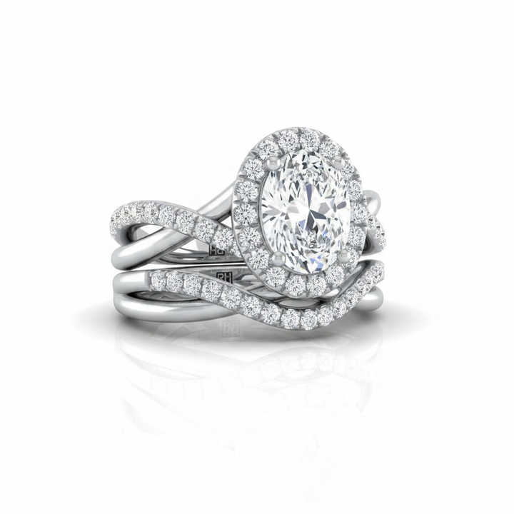 The Harmony Matching Wedding Band, Oval in Platinum | RockHer