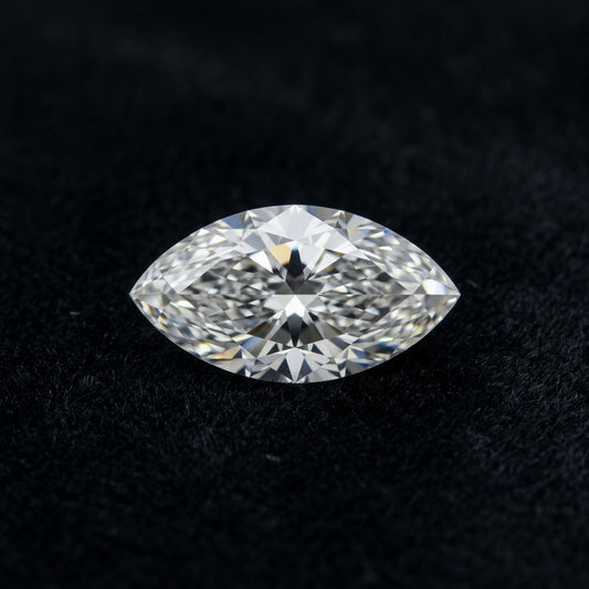 1-3/4 Carat Marquise Lab Grown Diamond — black velvet studio view