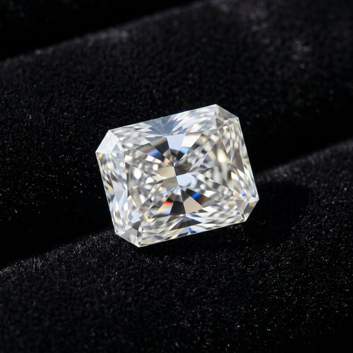 2 Carat Radiant Lab Grown Diamond — black velvet studio view