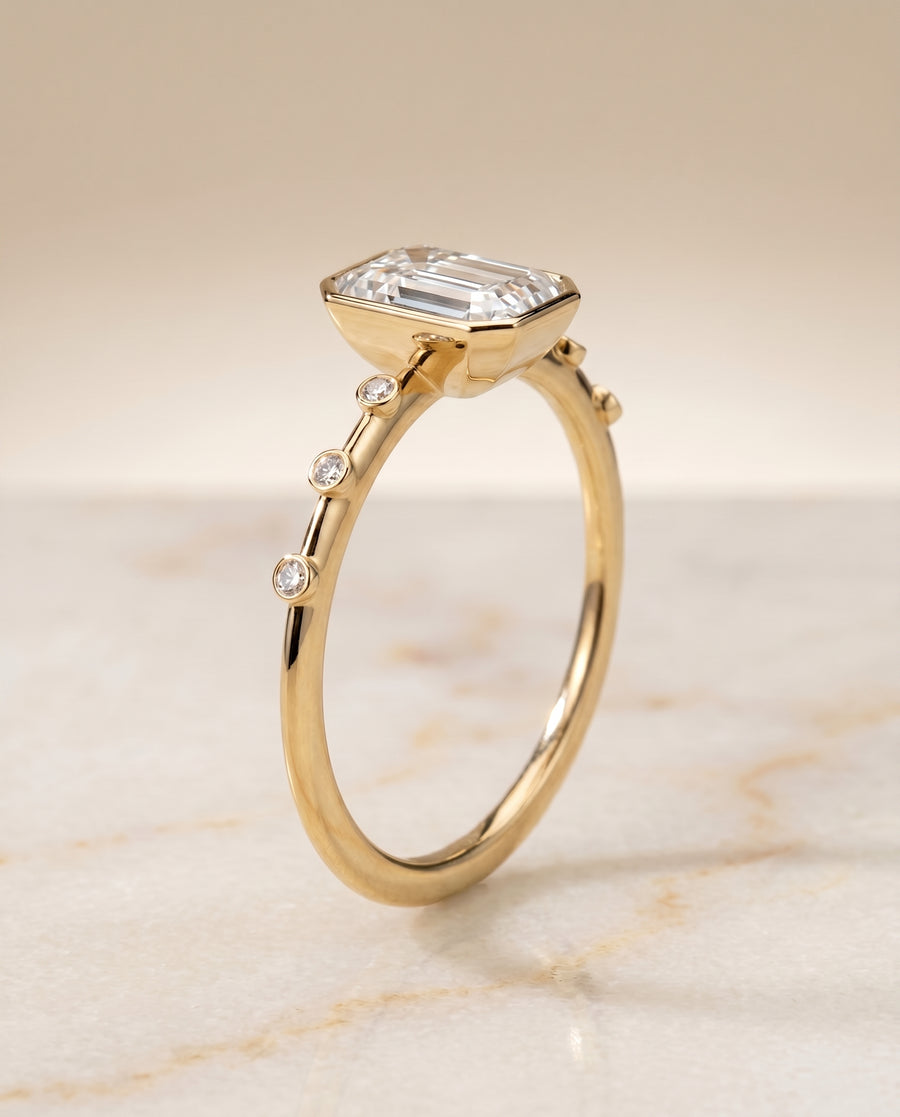 The Brandi Engagement Ring, made to order in our Los Angeles atelier