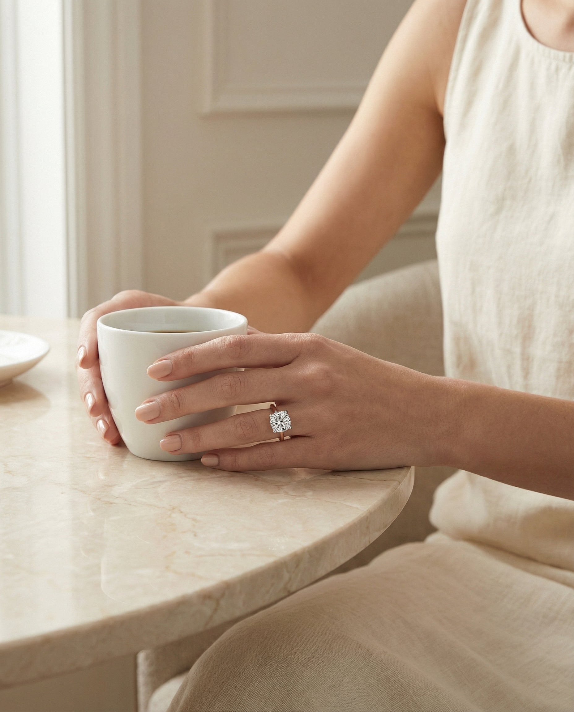 Made to order: The Annabelle cushion engagement ring setting in 14K Rose Gold | RockHer
