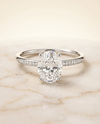 Brenda Select Oval 18K White Gold