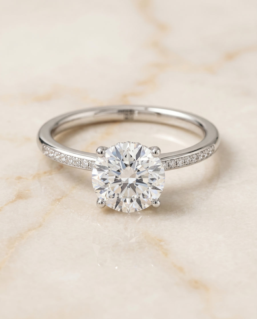 The Brenda Engagement Ring, made to order in our Los Angeles atelier