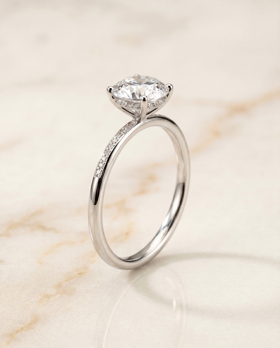 The Brenda Engagement Ring, made to order in our Los Angeles atelier