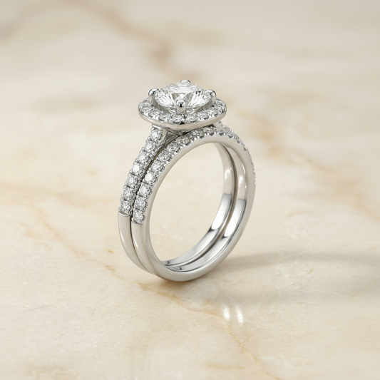 The Hymn Matching Wedding Band, Cushion in Platinum