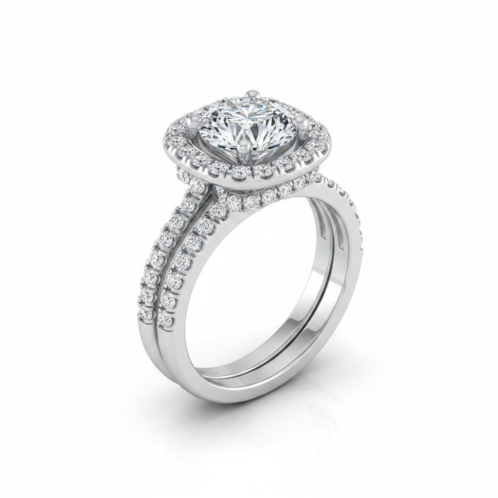 The Hymn Matching Wedding Band, Round in Platinum