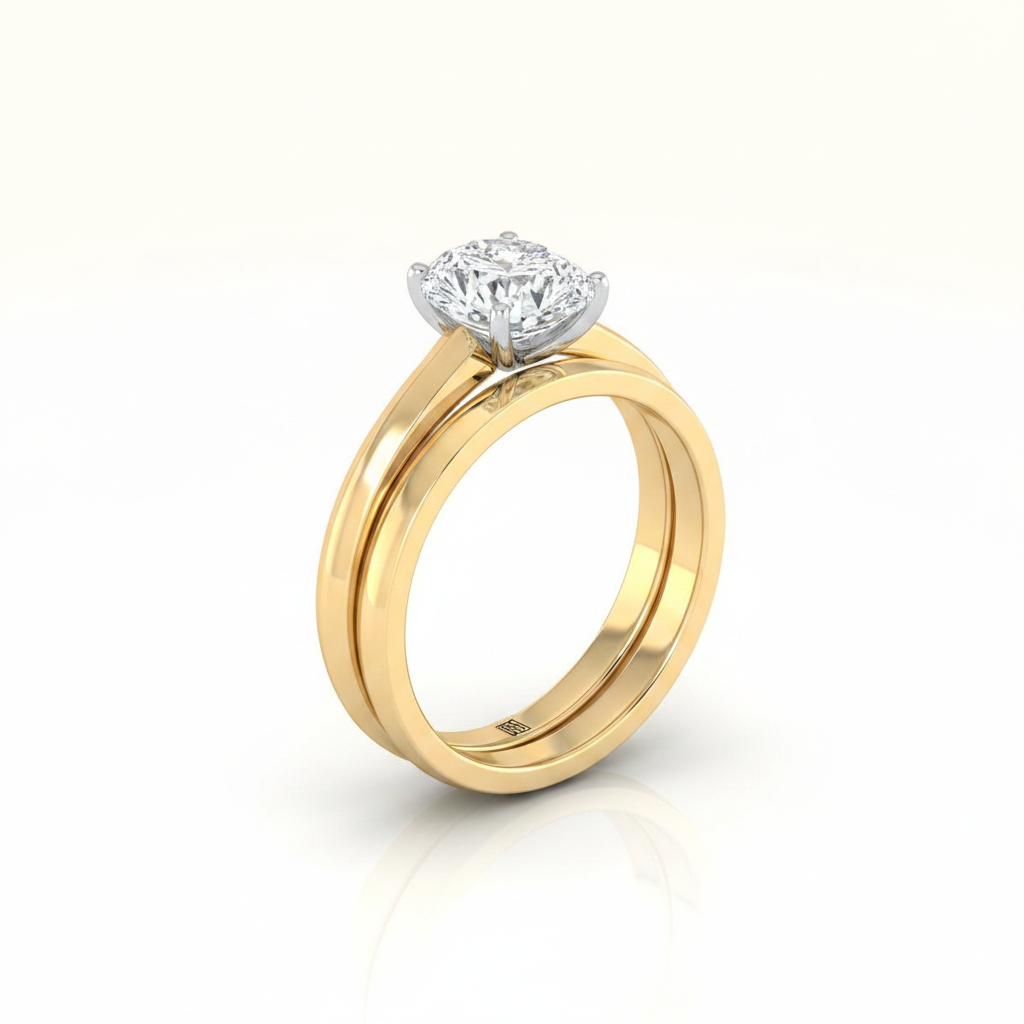 The Isolde Matching Wedding Band, Oval in 18K Yellow Gold